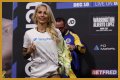 Ebanie Bridges strips down to bra and knickers for weigh in ahead of world title fight with Maria Cecilia Roman